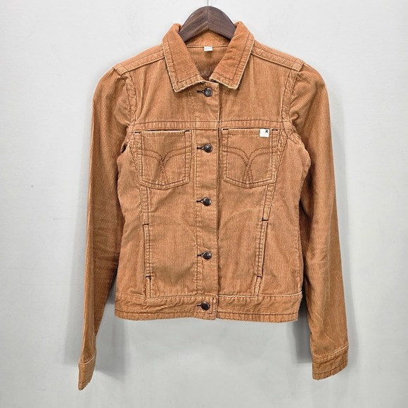 Hurley Jackets & Blazers - Vintage Y2K Hurley Corduroy Trucker Jacket S Brown Granola Boho Grunge Fall